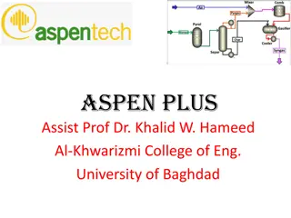 Optimize Chemical Processes with Aspen Plus Software