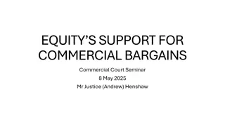 Equitable Intervention in Commercial Bargains and Anti-Suit Injunctions