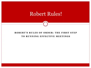 Effective Meeting Management with Robert's Rules of Order