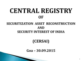 In-depth Overview of CERSAI's Electronic Registry and Registrations Data