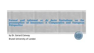 Understanding the Presumption of Innocence in European Criminal Law