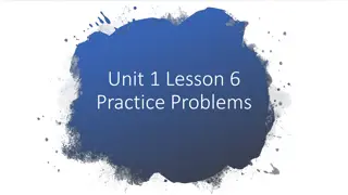 Unit 1 Lesson 6 Practice Problems for Effective Learning