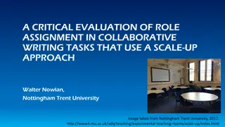 Evaluation of Role Assignment in Collaborative Writing Tasks Using Scale-Up Approach