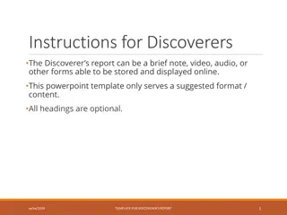 Innovative Discoverer's Report Template for Engaging Presentations