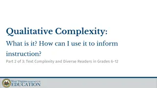 Understanding Qualitative Complexity in Texts for Grades 6-12