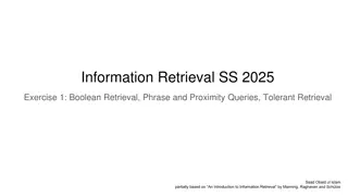 Boolean and Phrase Queries for Information Retrieval: Exercises and Analysis