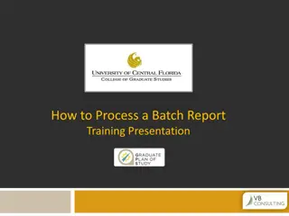 Efficient Batch Report Processing Training Guide