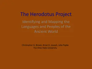 Mapping Languages and Peoples of the Ancient World: The Herodotus Project