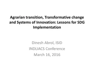 Agrarian Transition and Systems of Innovation for Sustainable Development