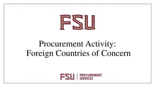 Understanding Recent Legislation on Procurement Activities in Foreign Countries