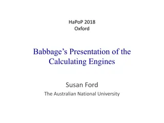 Babbage's Legacy: An Overview of the Calculating Engines and His Influence