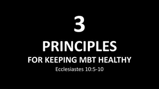 Principles for Healthy Ministry Leadership