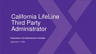 California LifeLine Third Party Administrator Initiatives Report