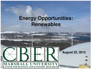 Renewable Energy Opportunities and Challenges in the US