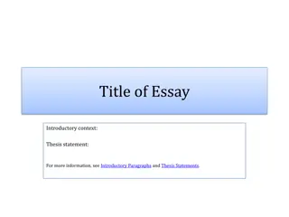 Crafting a Compelling Essay Structure