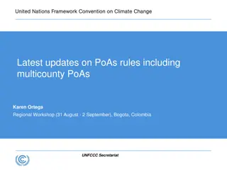 Latest Updates on PoAs Rules and Regional Workshop in Bogota, Colombia