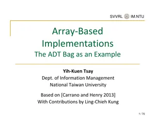 ADT Bag Array-Based Implementations at National Taiwan University