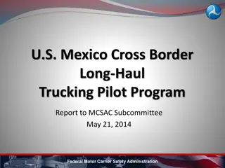 Federal Motor Carrier Safety Administration Report and Program Details