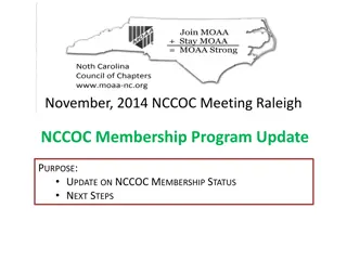 NCCoC Membership Updates and Incentive Winners 2014