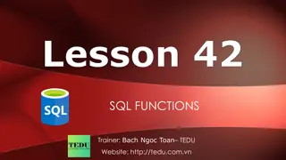 SQL Server Functions Reference for Data Manipulation