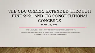 CDC Order Extension: Constitutional Concerns and State of Play