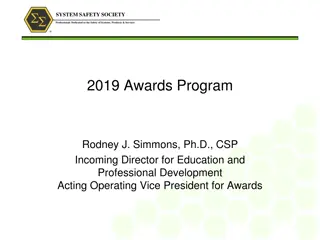 Recognizing Excellence in System Safety: Awards Program 2019