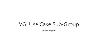 VGI Use Case Subgroup Status Report & Meeting Summary Updates