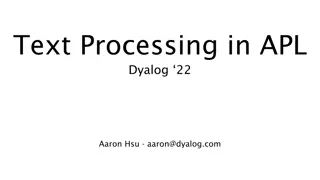 Unlocking APL's Text Processing Capabilities: Explore Beyond Numbers
