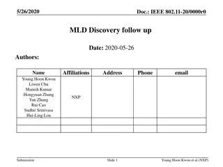 Advanced Concepts in IEEE 802.11-20/0000r0 MLD Discovery