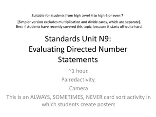 Engaging Directed Number Statements Activity