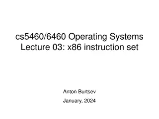 Understanding x86 Instruction Set in Operating Systems