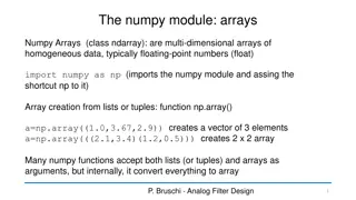 Understanding Numpy Arrays and Array Manipulation
