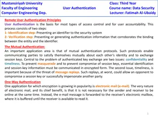 Data Security Principles and Authentication Protocols