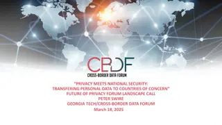 Future of Data Policy: Privacy, National Security, and Cross-Border Data