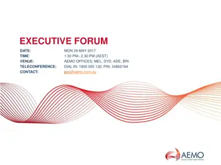 AEMO Program Updates and Industry Meetings Overview
