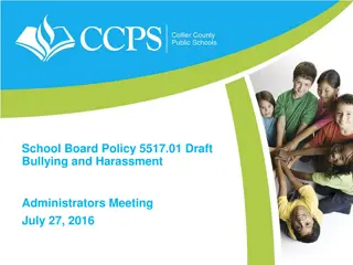 School Board Policy 5517.01 on Bullying and Harassment Procedures