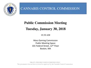 Cannabis Control Commission Public Meeting Agenda and Hearing Schedule