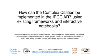 Implementing IPCC AR7 Complex Citation with Existing Frameworks