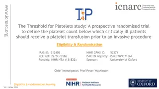 Platelet Threshold Study for Critically Ill Patients