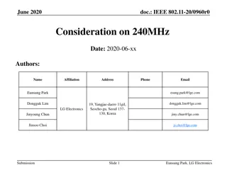 Consideration on 240MHz Transmission Issues in IEEE 802.11-20/0960r0 Document