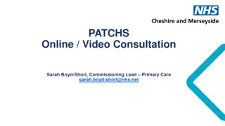 PATCHS Online Video Consultation with Sarah Boyd-Short at NHS