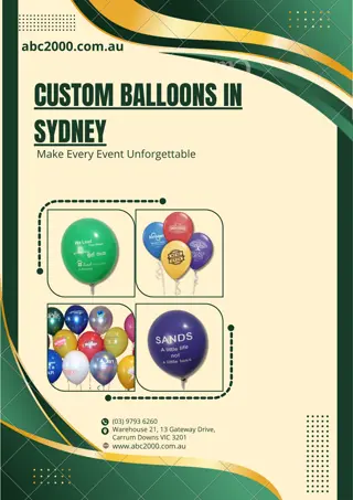 Custom Balloons in Sydney - Make Every Event Unforgettable