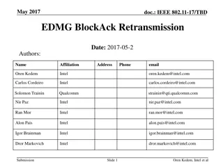 EDMG BlockAck Retransmission Rules for Higher Throughput