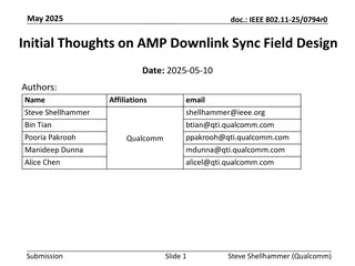 Initial Thoughts on IEEE 802.11-25/0794r0 AMP Downlink Sync Field Design