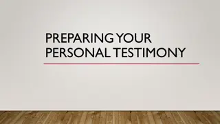 Crafting Your Personal Testimony: Steps to Share Your Faith Story