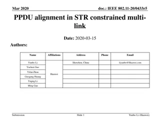 IEEE 802.11-20/0433r5: PPDU Alignment in STR Constrained Multi-Link Environment