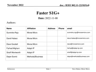 Enhancing Sub 1GHz Wireless Communication with IEEE 802.11-22/1831r0