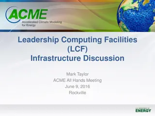 Leadership Computing Facilities: Infrastructure Discussion at ACME All Hands Meeting