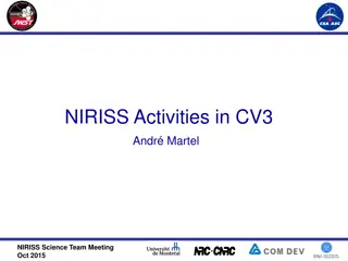 NIRISS Science Team Meeting - Activities and Timeline Overview