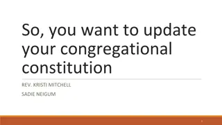 Updating Congregational Constitution: Review Process & Details